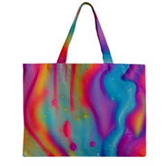 Liquid Art Pattern - Marble Art Zipper Mini Tote Bag by GardenOfOphir
