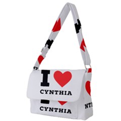 I Love Cynthia Full Print Messenger Bag (l) by ilovewhateva