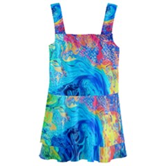 Liquid Art Pattern - Fluid Art Kids  Layered Skirt Swimsuit by GardenOfOphir