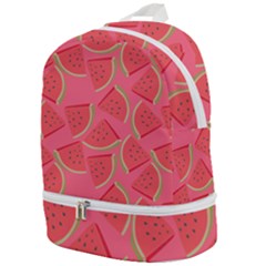 Watermelon Background Watermelon Wallpaper Zip Bottom Backpack by Wegoenart