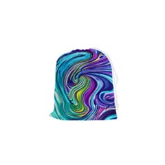 Waves Of Color Drawstring Pouch (xs) by GardenOfOphir