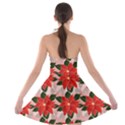 Poinsettia Pattern Seamless Pattern Christmas Xmas Strapless Bra Top Dress View2
