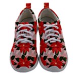 Poinsettia Pattern Seamless Pattern Christmas Xmas Women Athletic Shoes