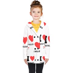I Love Kathleen Kids  Double Breasted Button Coat by ilovewhateva