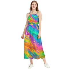 Marble Art Pattern Boho Sleeveless Summer Dress by GardenOfOphir