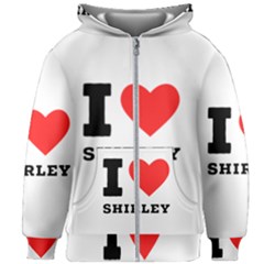 I Love Shirley Kids  Zipper Hoodie Without Drawstring by ilovewhateva