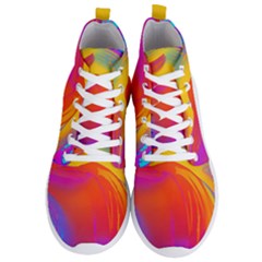 Liquid Art Pattern Men s Lightweight High Top Sneakers by GardenOfOphir