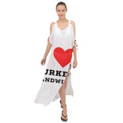 I Love Turkey Sandwich Maxi Chiffon Cover Up Dress by ilovewhateva