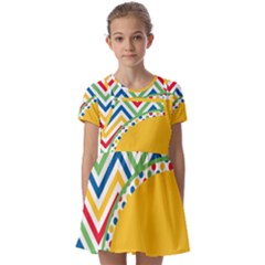 Pattern 32 Kids  Short Sleeve Pinafore Style Dress by GardenOfOphir