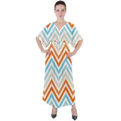 Pattern 36 V-neck Boho Style Maxi Dress by GardenOfOphir