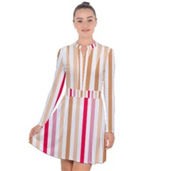 Stripe Pattern Long Sleeve Panel Dress by GardenOfOphir