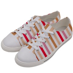 Stripe Pattern Men s Low Top Canvas Sneakers by GardenOfOphir