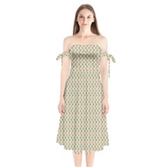 Pattern 53 Shoulder Tie Bardot Midi Dress by GardenOfOphir