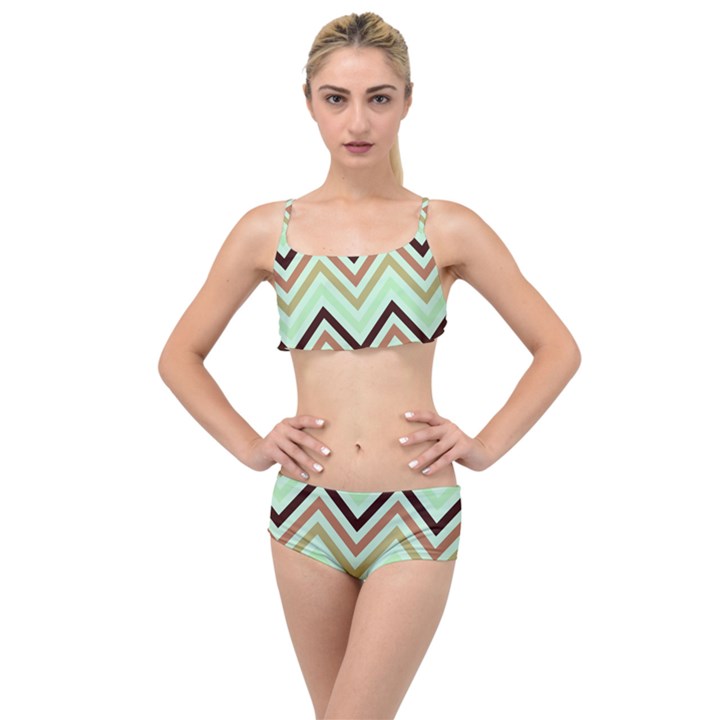 Chevron Iii Layered Top Bikini Set