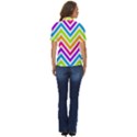 Bright Chevron Women s Short Sleeve Double Pocket Shirt View4