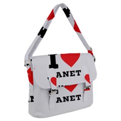 I Love Janet Buckle Messenger Bag by ilovewhateva