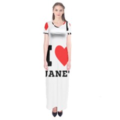 I Love Janet Short Sleeve Maxi Dress by ilovewhateva