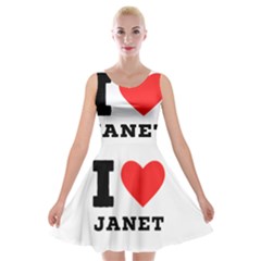 I Love Janet Velvet Skater Dress by ilovewhateva