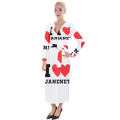 I Love Janet Velvet Maxi Wrap Dress by ilovewhateva