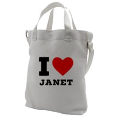 I Love Janet Canvas Messenger Bag by ilovewhateva