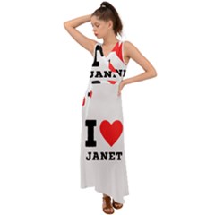 I Love Janet V-neck Chiffon Maxi Dress by ilovewhateva