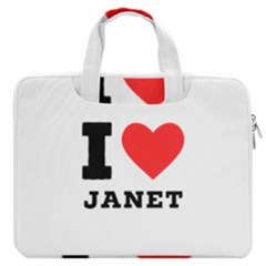 I Love Janet Macbook Pro 16  Double Pocket Laptop Bag  by ilovewhateva