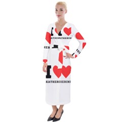 I Love Katherine Velvet Maxi Wrap Dress by ilovewhateva