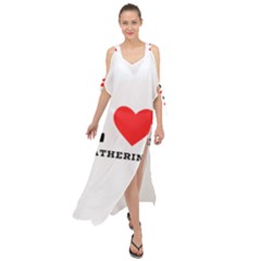I Love Katherine Maxi Chiffon Cover Up Dress by ilovewhateva