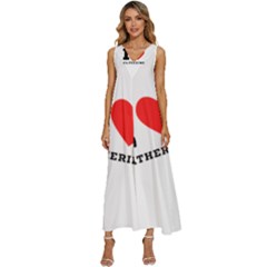 I Love Catherine V-neck Sleeveless Loose Fit Overalls by ilovewhateva