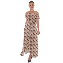 Pattern 135 Off Shoulder Open Front Chiffon Dress by GardenOfOphir