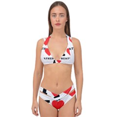 I Love Heather Double Strap Halter Bikini Set by ilovewhateva