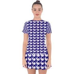 Pattern 158 Drop Hem Mini Chiffon Dress by GardenOfOphir