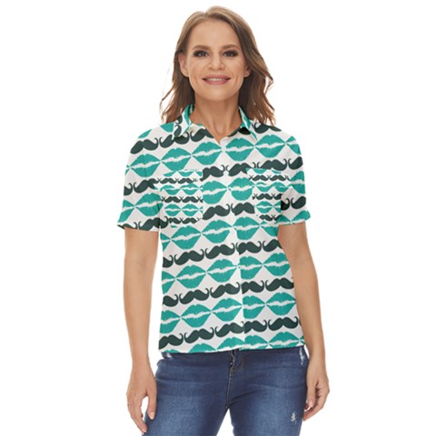 Pattern 171 Women s Short Sleeve Double Pocket Shirt by GardenOfOphir