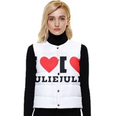 I Love Julie Women s Short Button Up Puffer Vest