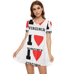 I Love Virginia Tiered Short Sleeve Babydoll Dress by ilovewhateva