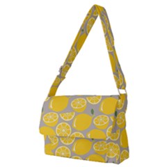 Lemon Background Lemon Wallpaper Full Print Messenger Bag (m) by Semog4