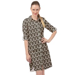 Pattern 228 Long Sleeve Mini Shirt Dress by GardenOfOphir