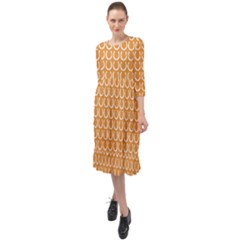 Pattern 231 Ruffle End Midi Chiffon Dress by GardenOfOphir