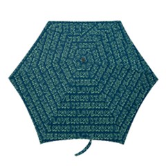 Navy Love Kisses Mini Folding Umbrellas by GardenOfOphir