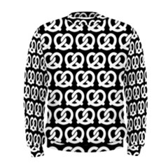 Black And White Pretzel Illustrations Pattern Men s Sweatshirt by GardenOfOphir