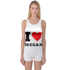 I Love Megan One Piece Boyleg Swimsuit by ilovewhateva