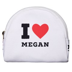 I Love Megan Horseshoe Style Canvas Pouch by ilovewhateva