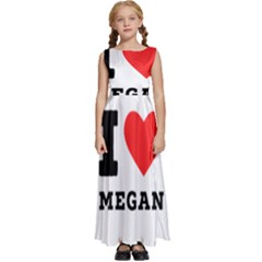 I Love Megan Kids  Satin Sleeveless Maxi Dress by ilovewhateva