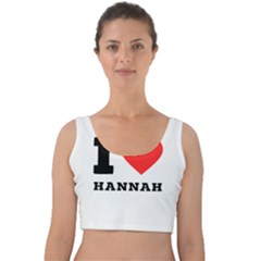 I Love Hannah Velvet Crop Top by ilovewhateva
