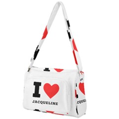 I Love Jacqueline Front Pocket Crossbody Bag by ilovewhateva