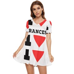 I Love Frances  Tiered Short Sleeve Babydoll Dress by ilovewhateva