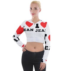 I Love Jean Long Sleeve Cropped Velvet Jacket by ilovewhateva
