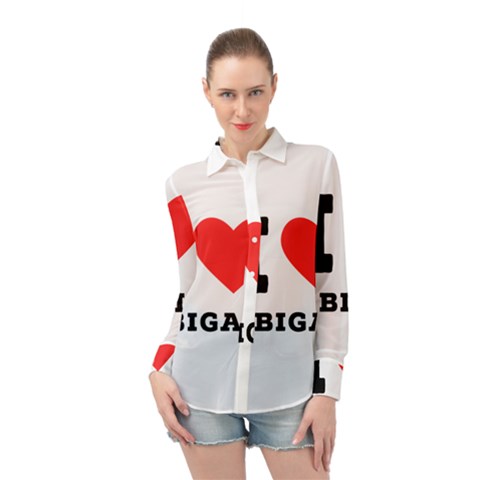 I Love Abigail  Long Sleeve Chiffon Shirt by ilovewhateva