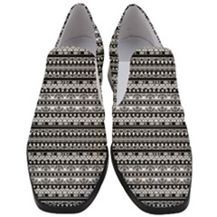 Tribal Zentangle Line Pattern Women Slip On Heel Loafers by Semog4