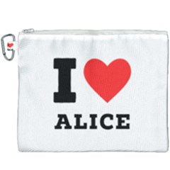 I Love Alice Canvas Cosmetic Bag (xxxl) by ilovewhateva